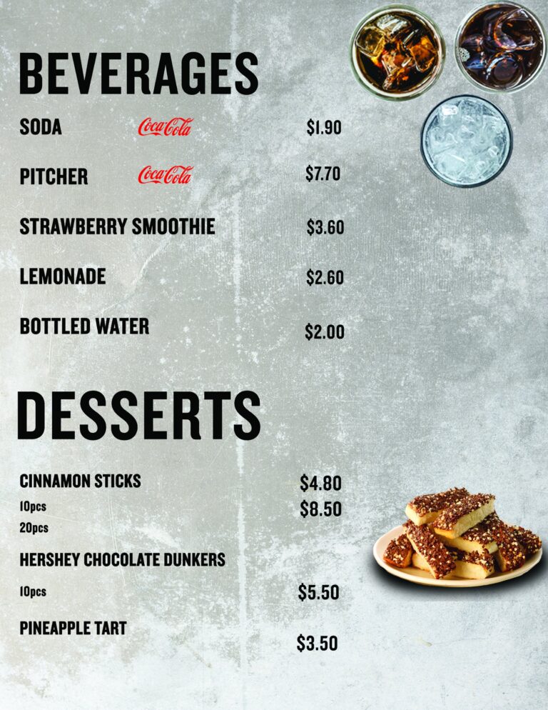 Pizza Hut Desserts Menu With Prices