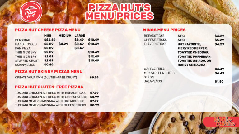 Pizza Hut Online Menu With Prices