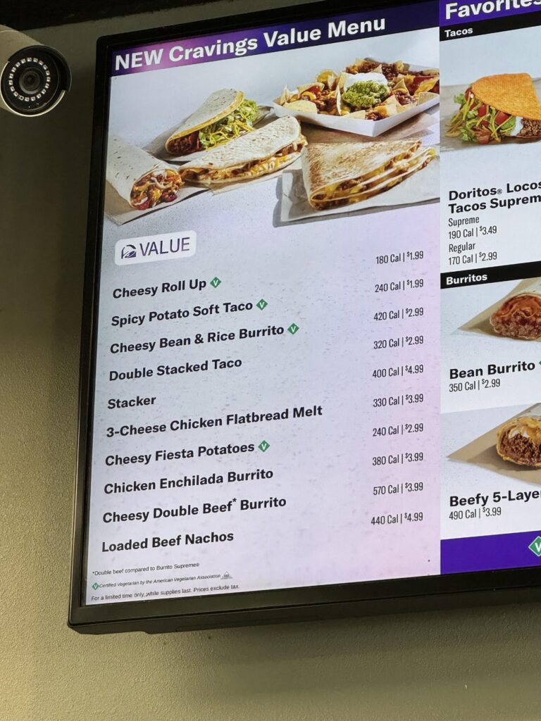 Taco Bell 3 Dollar Menu With Prices 2